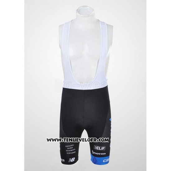 2011 Maillot Ciclismo Garmin Cervelo Blanc et Noir Manches Courtes et Cuissard